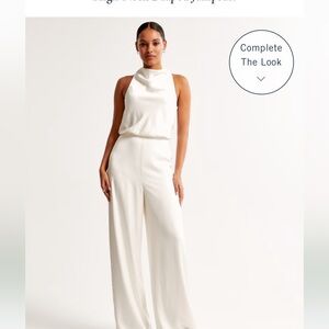 Abercrombie & Fitch High-Neck Draped Jumpsuit